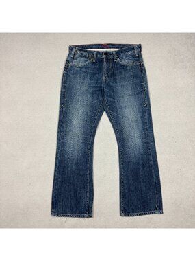 Levi's RED Line Jeans Mens 34x30 Bootcut Faded Distressed Denim Grunge